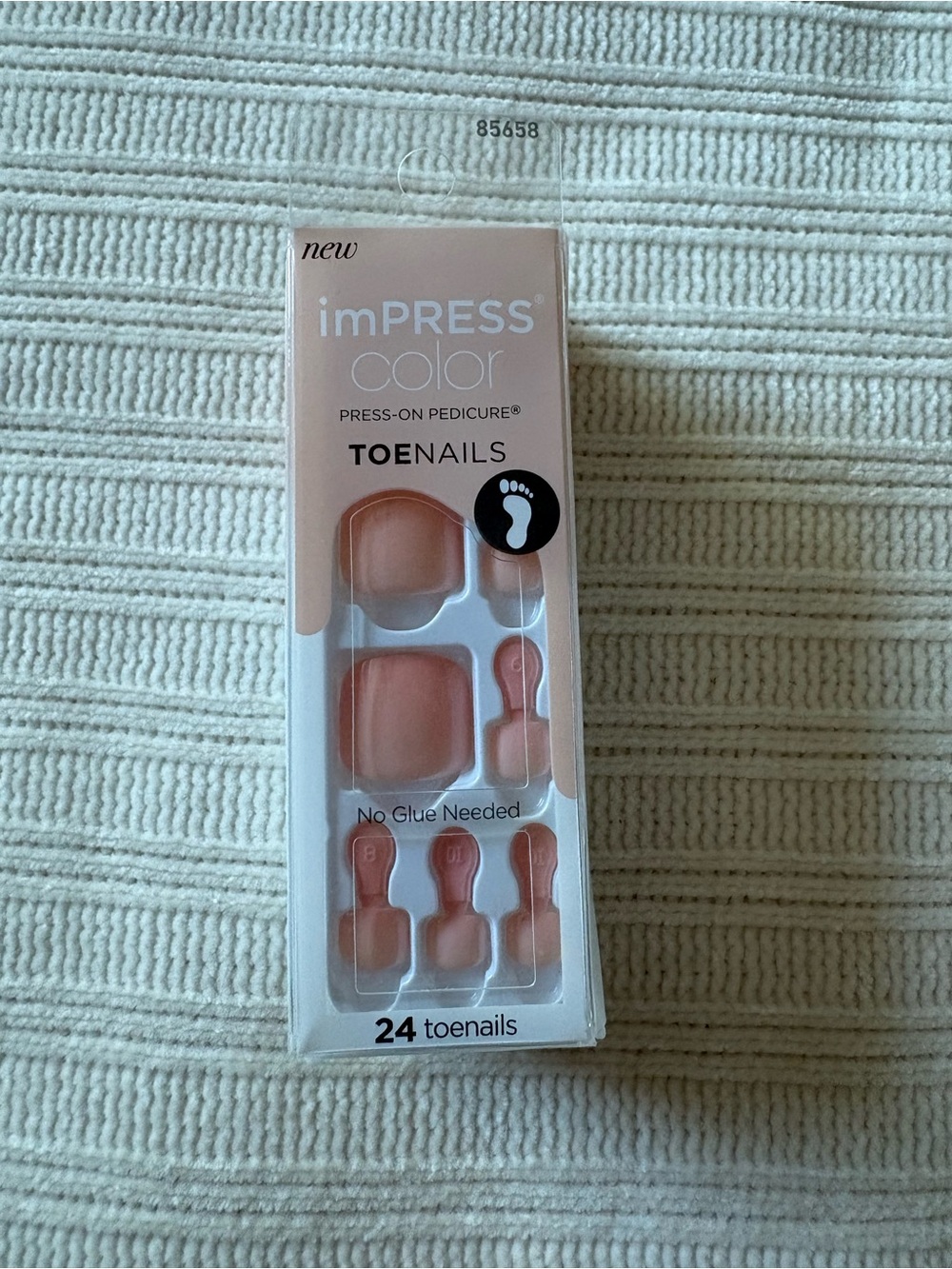 imPRESS Color Press-On Pedicure Toenails - Nude Pink Peach